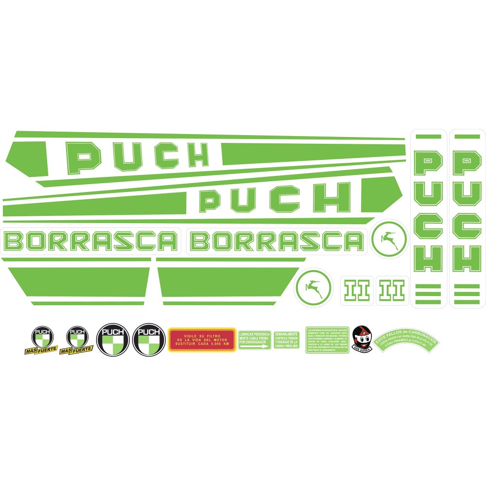 Puch Borrasca 2º Serie Sticker Set Motorbike Stickers - Star Sam