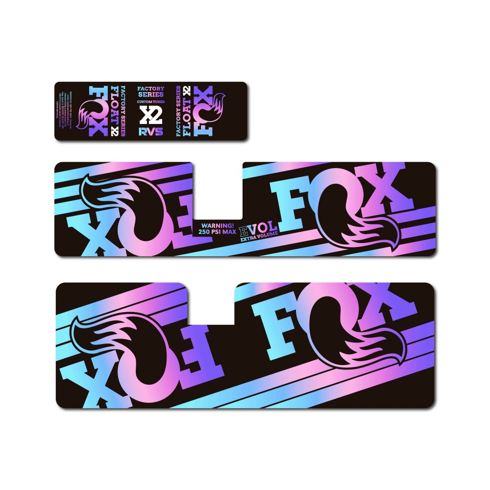 Stickers Pour Velo Amortisseur Fox Float X2 2018 - Star Sam