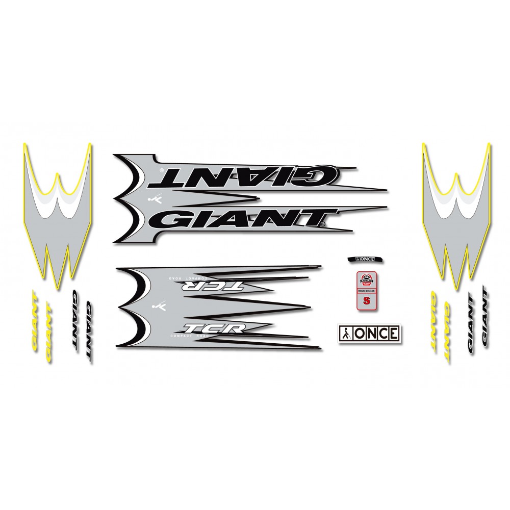 Stickers Pour Velo Set completo Giant TCR team once - Star Sam