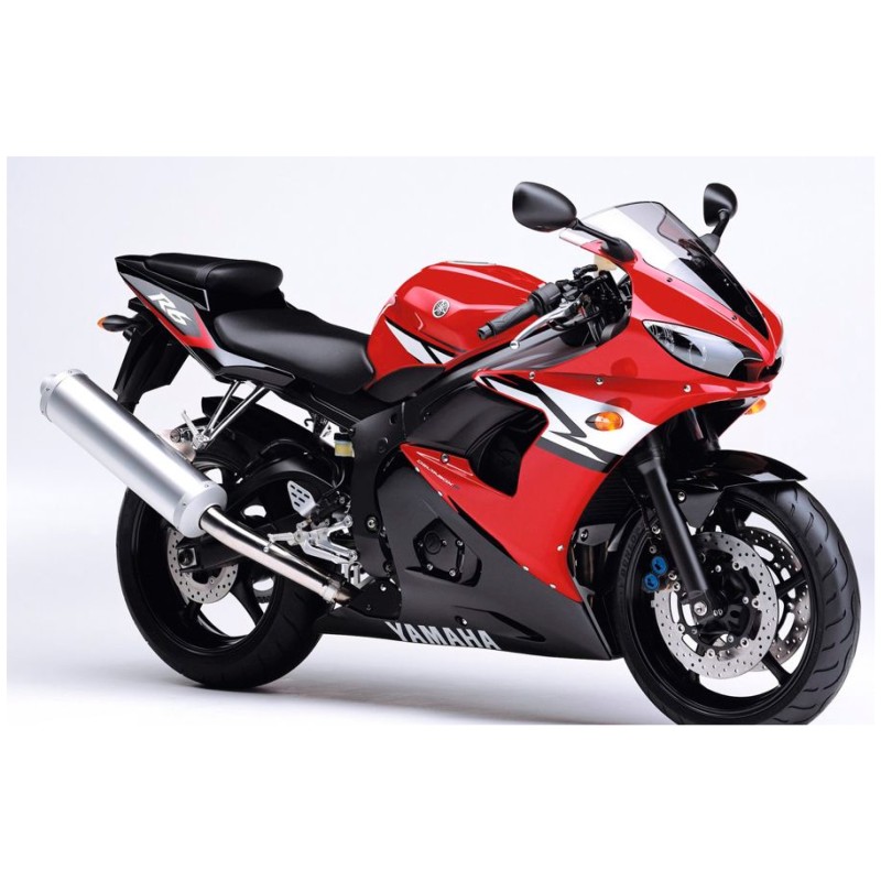 Adesivi Per Moto Yamaha YZF R6 Anno 2004 Rosso - Star Sam