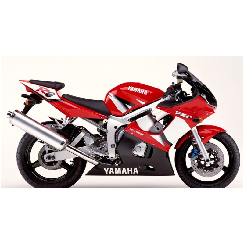 Yamaha YZF R6 Motorrad Aufkleber Jahr 2002 Rot - Star Sam