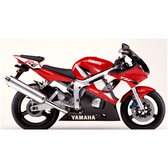 Yamaha YZF R6 Motorbike Stickers Year 2002 Red - Star Sam