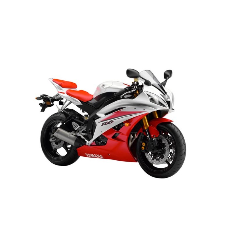 Autocollant Motos Yamaha YZF R6 2007 Blanche e Rouge - Star Sam