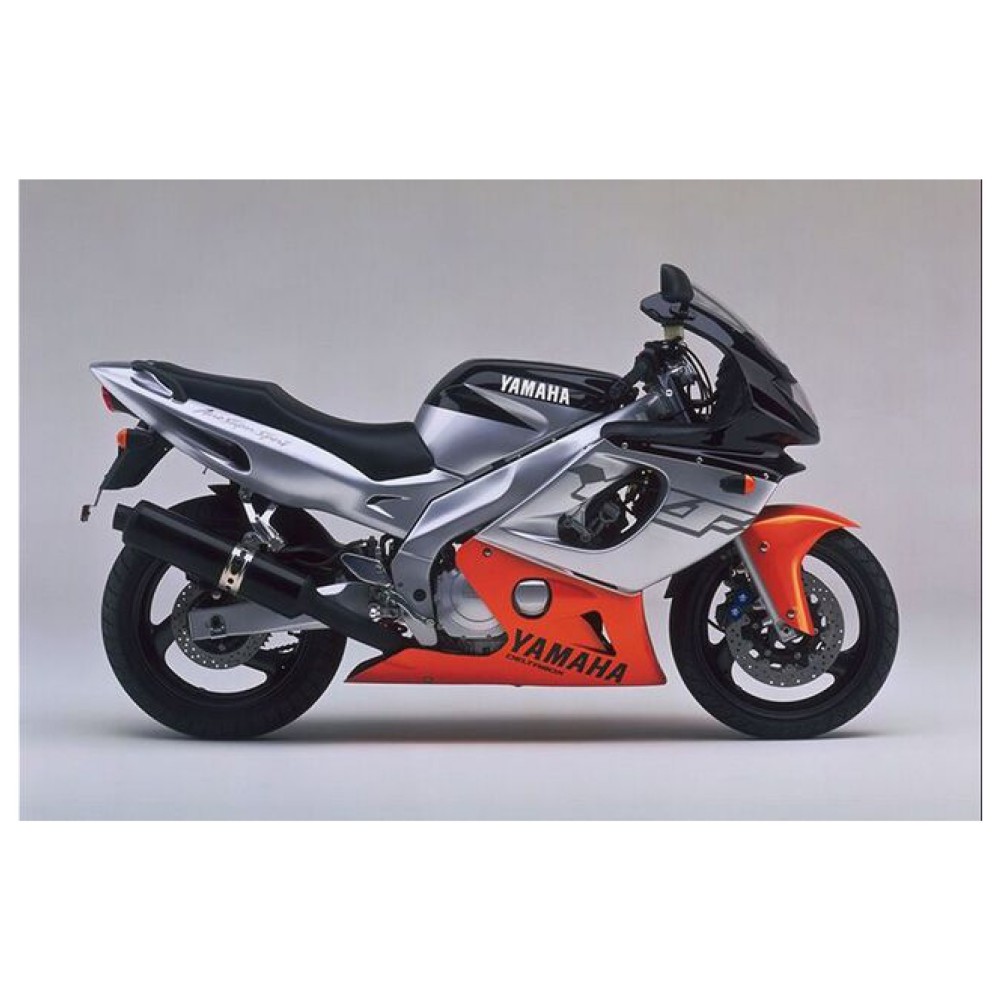 Αυτοκόλλητα Moto Yamaha YZF 600 R 1998-01 Μαύρο-γκρι-πορτοκαλί - Star Sam