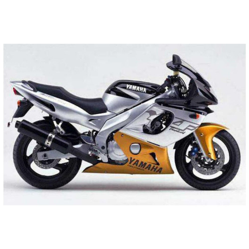 Yamaha YZF 600 R Motorbike Stickers Black-Yellow - Star Sam