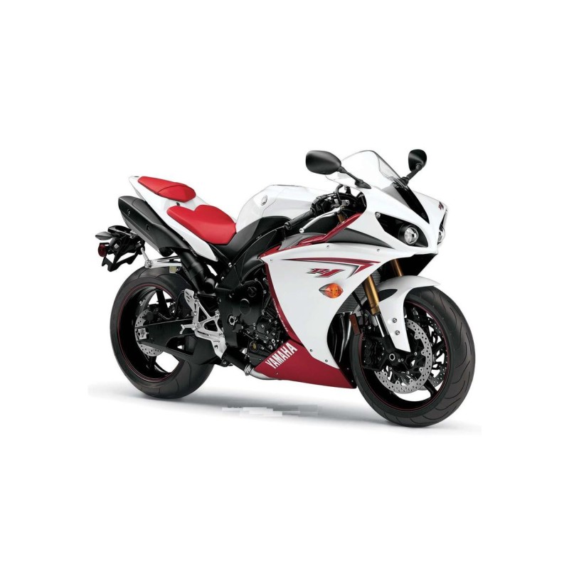 Yamaha YZF R1 Motorbike Stickers Year 2009 White - Star Sam