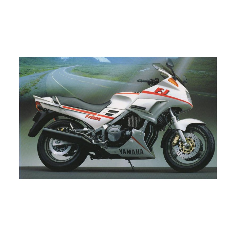 Autocolantes Moto Yamaha FJ 1200 Ano 1990 Branco - Star Sam
