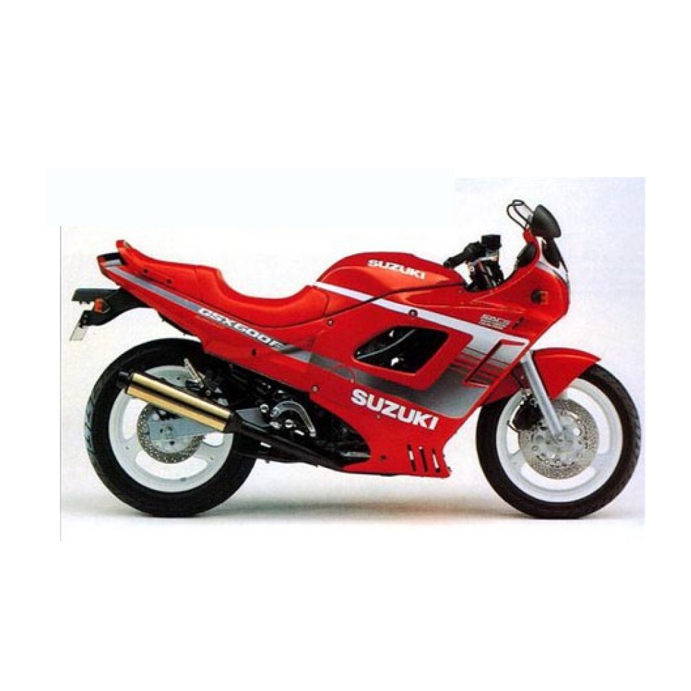 Suzuki GSX 600F Motorbike Stickers 1990 Red Colour - Star Sam