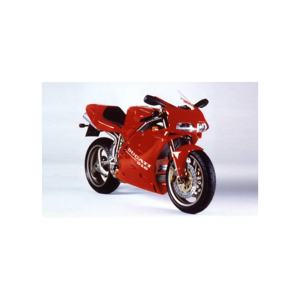 Ducati 916 Motorbike Sticker Year 1995 Red Colour - Star Sam
