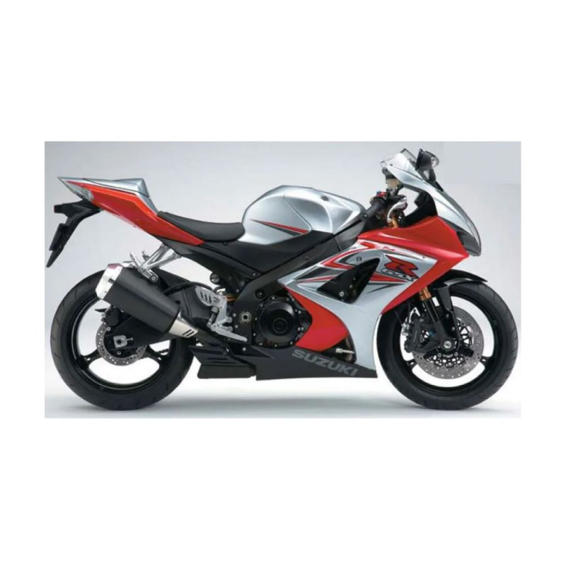 Autocollant Motos Suzuki GSXR 1000 2007 Argent e Rouge - Star Sam