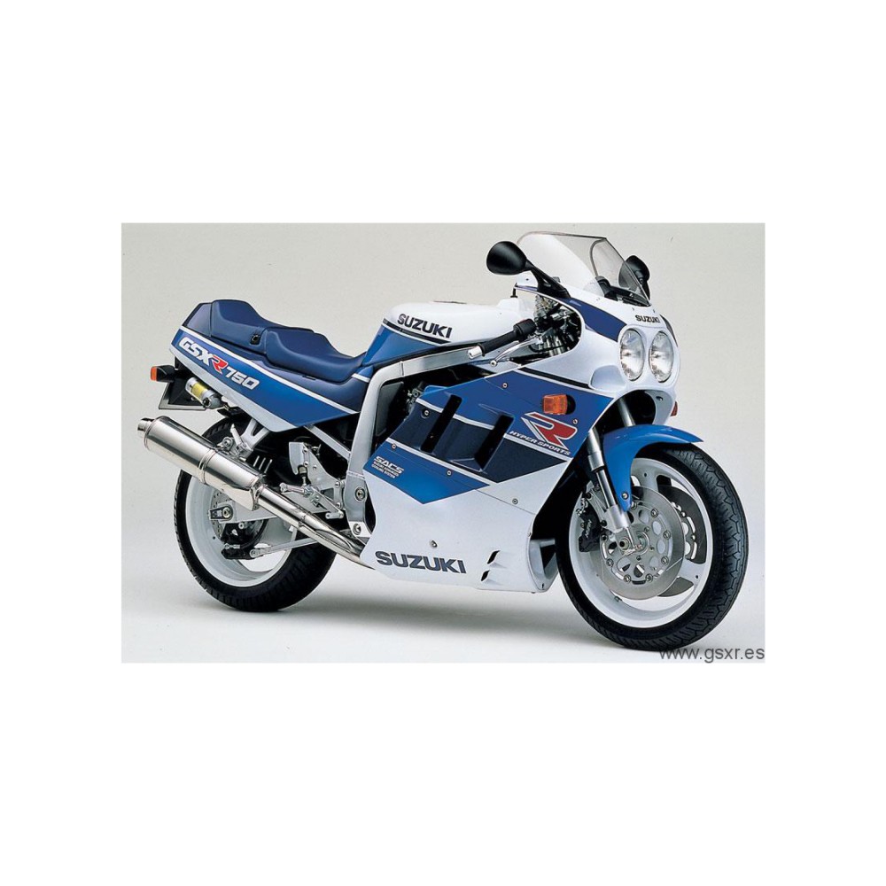 Suzuki GSXR 750 Motorrad Aufkleber 1990 Blau-Weiss - Star Sam