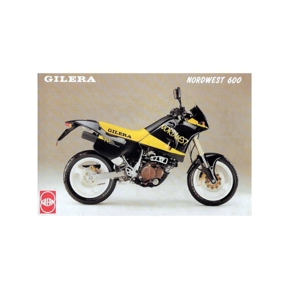 Gilera SuperMotard NORDWEST 600 Motorrad Aufkleber Gelbe - Star Sam