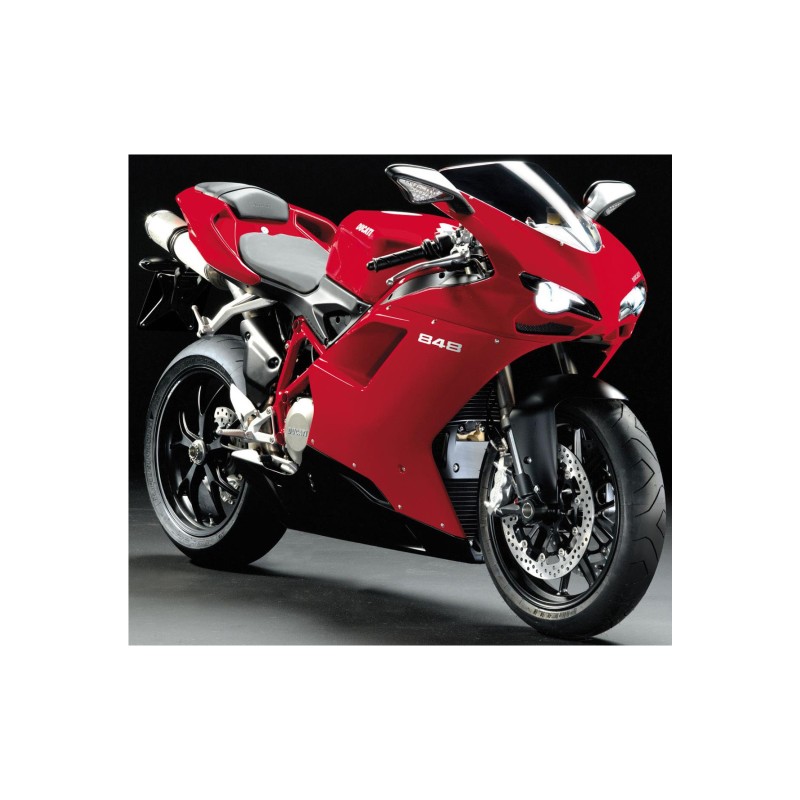 Ducati 848  Motorrad Aufkleber  Rot - Star Sam