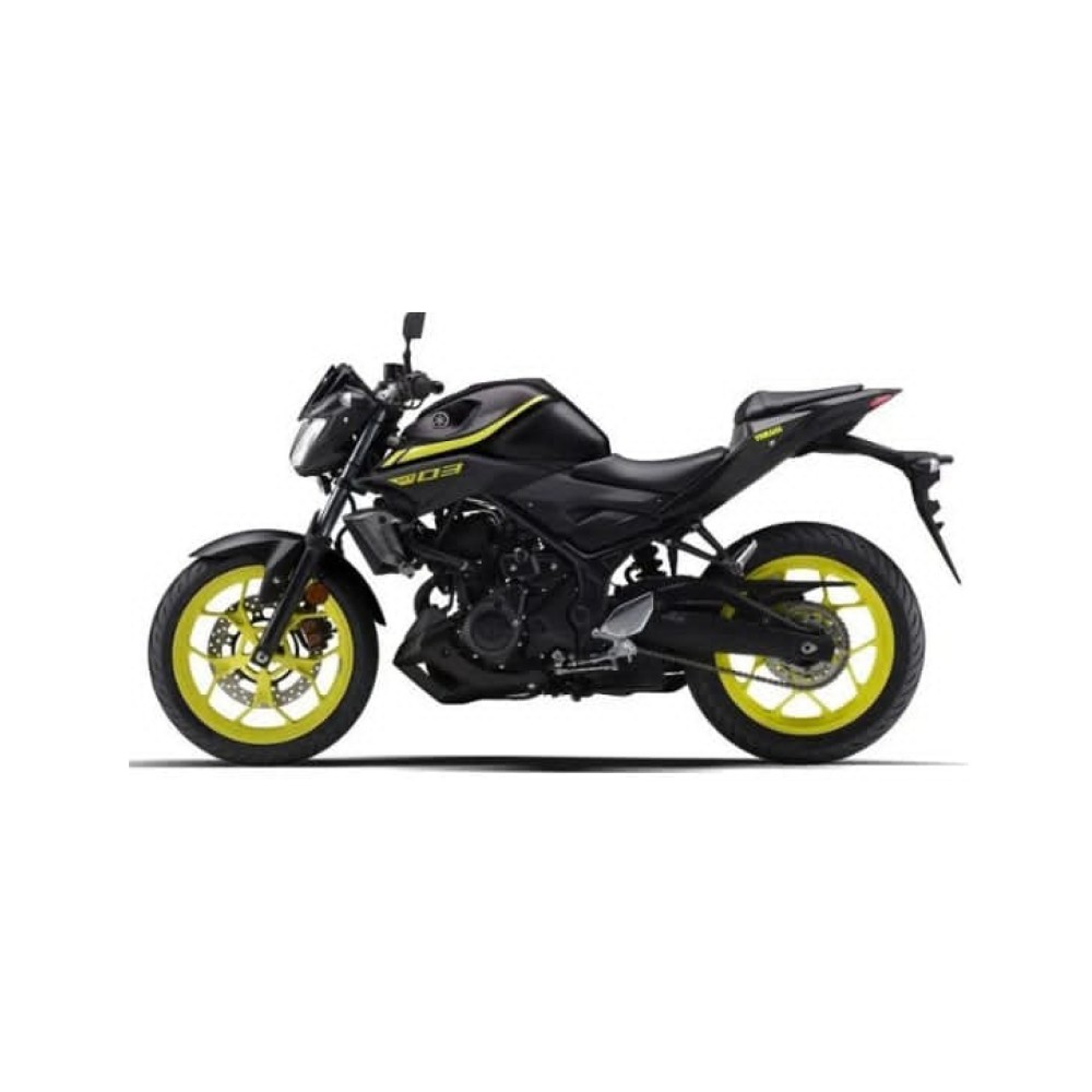 Yamaha MT 03 Motorbike Stickers Year 2018-19 Black - Star Sam