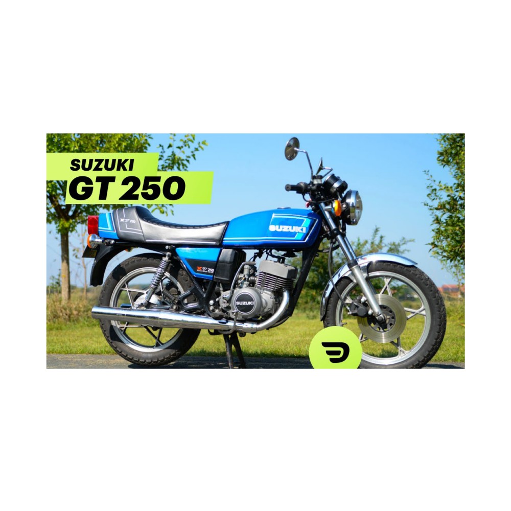 Autocolantes de Motocicleta Suzuki GT 250 X7 Azul - Star Sam