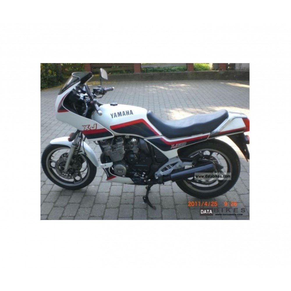 Yamaha XJ 600 Motorbike Stickers Year 1987-90 White - Star Sam