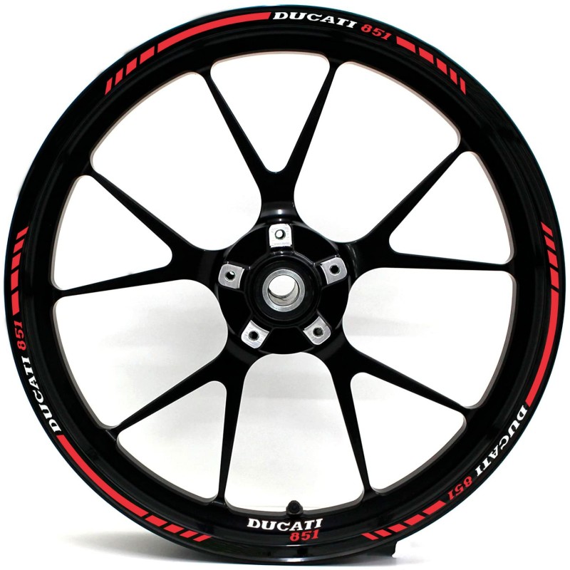 Ducati 851 Motorbike Rim Stickers Choose Colour - Star Sam