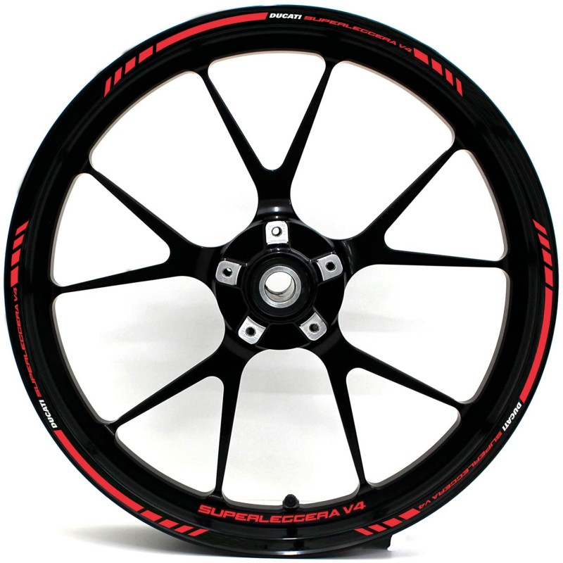 Ducati Superleggera V4 Motorbike Rim Stickers  - Star Sam