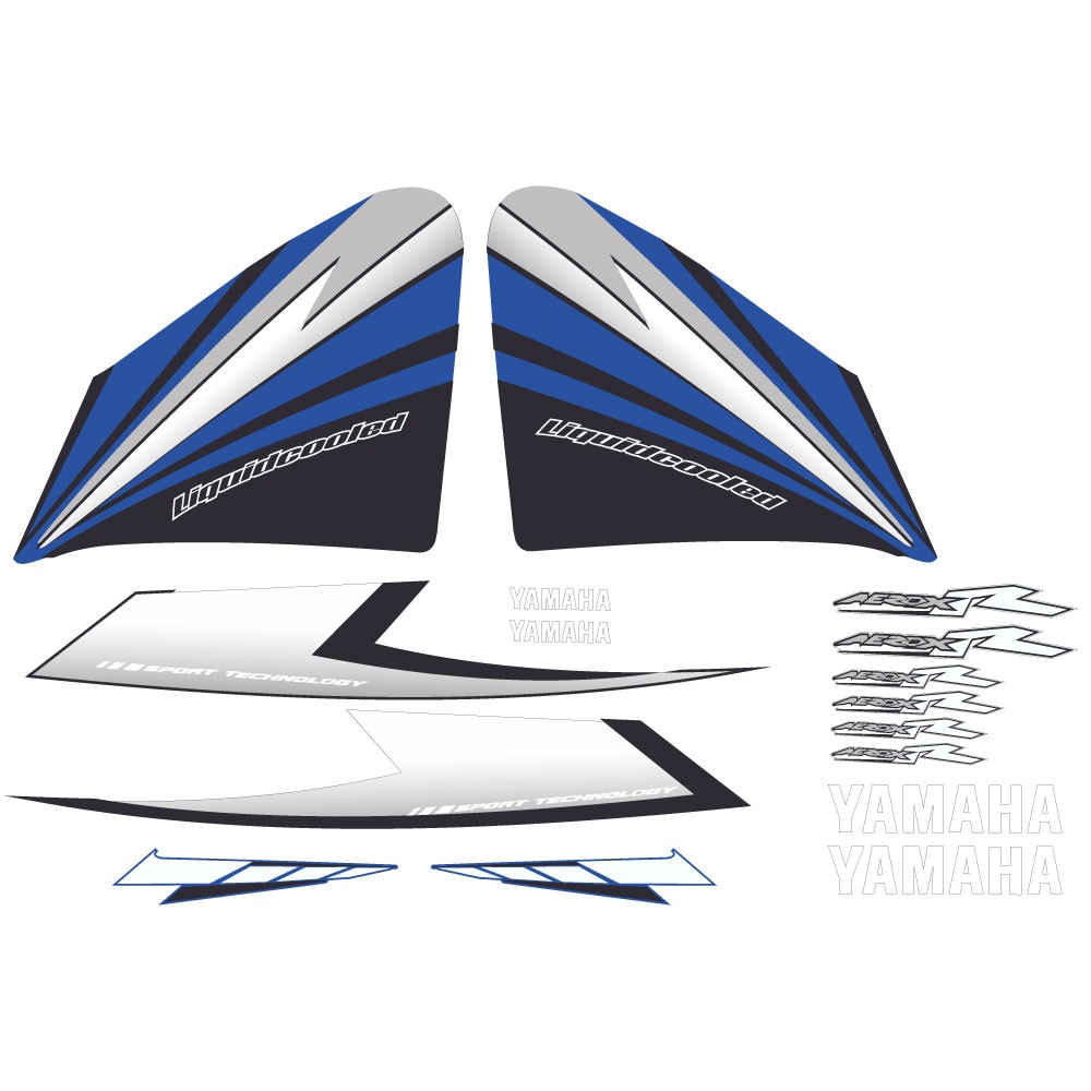 Autocollants Pour Motos Yamaha Aerox R 2012 BLU Bleu