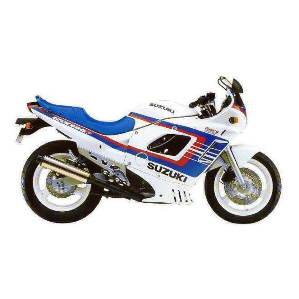 Suzuki GSX 600F Motorbike Stickers Year White Year 1990 - Star Sam
