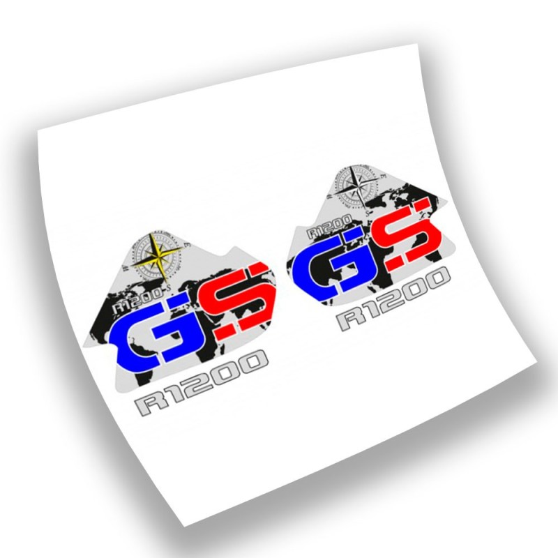 BMW GS 1200 R 2016 Mod2 Motorbike Sticker Blue-Red  - Star Sam