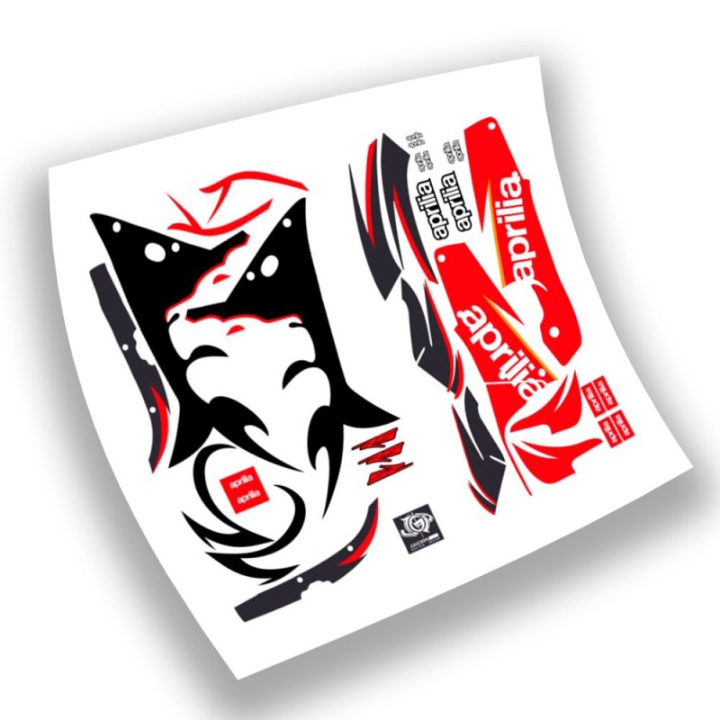 Aprilia RS 50 Motorbike Stickers Racing 2006 Black - Star Sam