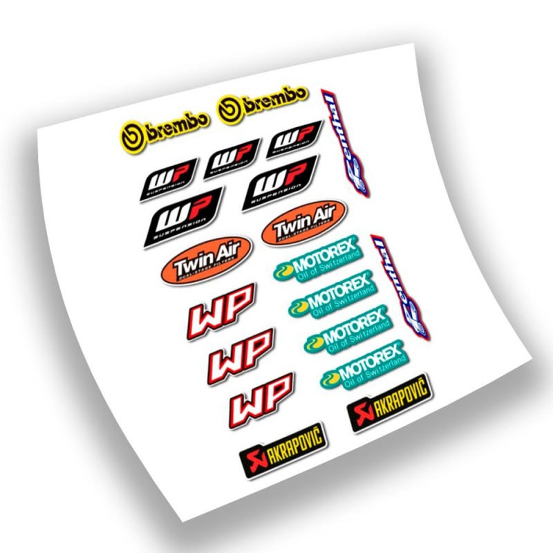 Sponsors WP Motorex Twin Air 20 Motorbike Stickers - Star Sam