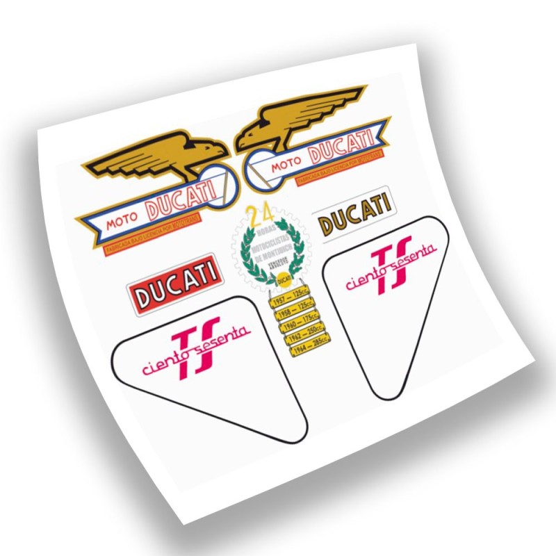 Adesivi per moto Ducati 160 TS Set di Stickers - Star Sam