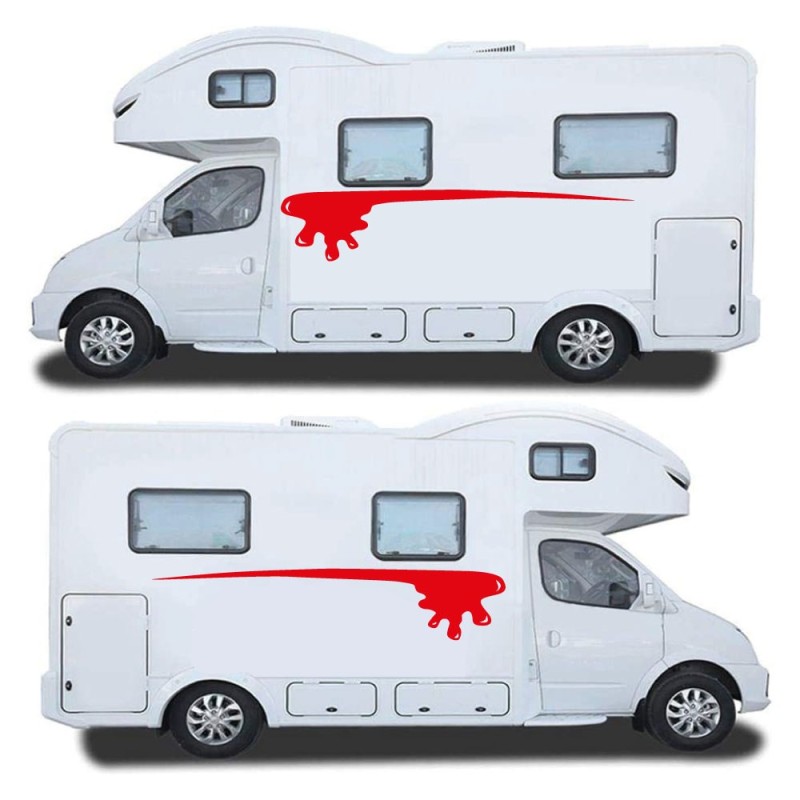 Caravan Stickers - Decals Red - Star Sam