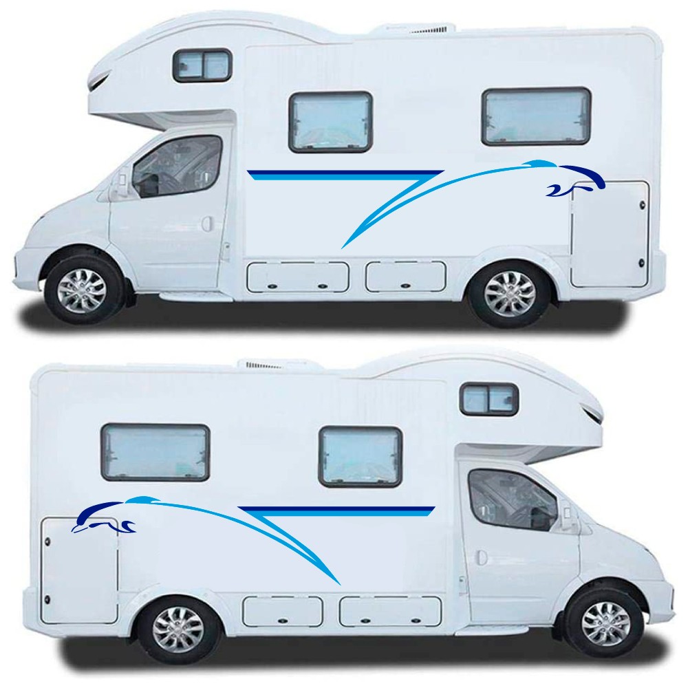 Caravan Stickers-Decals With The Dolphin Design - Star Sam