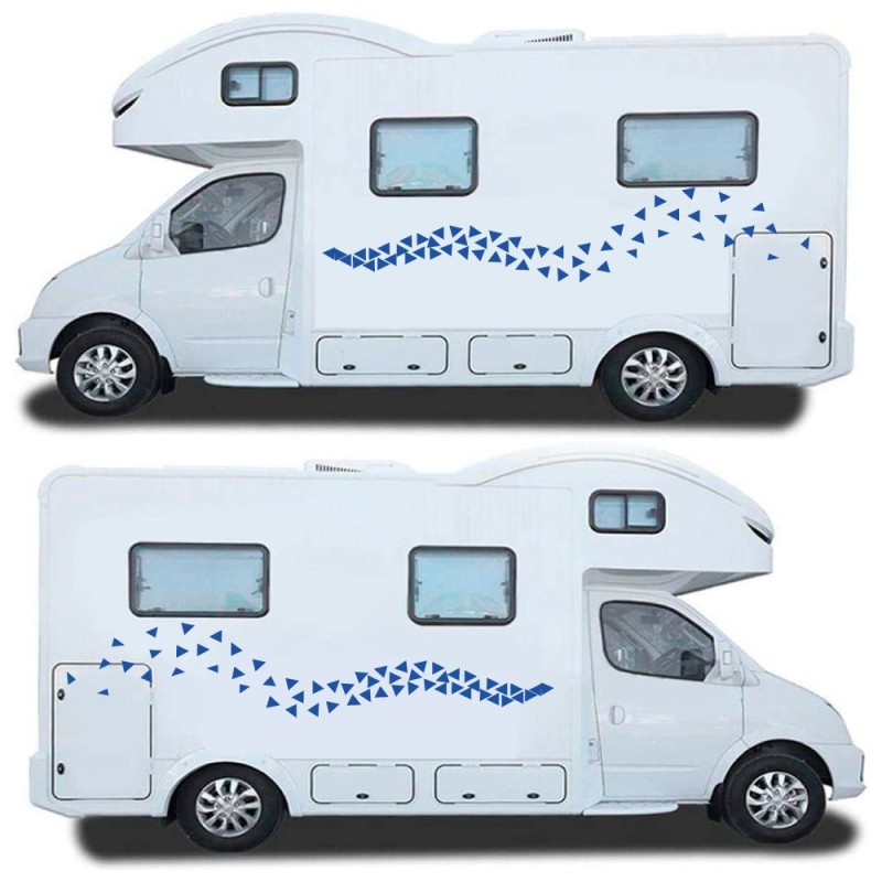 Adesivo Per Camper Cerchi Colore Blu - Star Sam