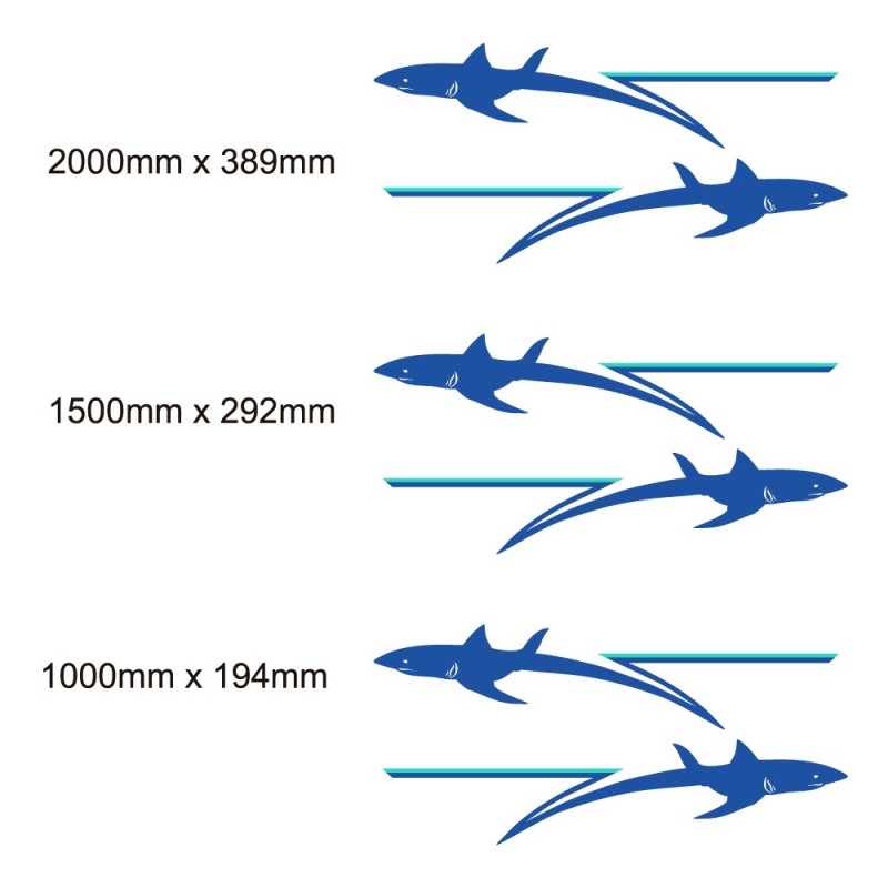 Autocollants Pour Camping Car Avec Le Motif Du Requin - Star Sam