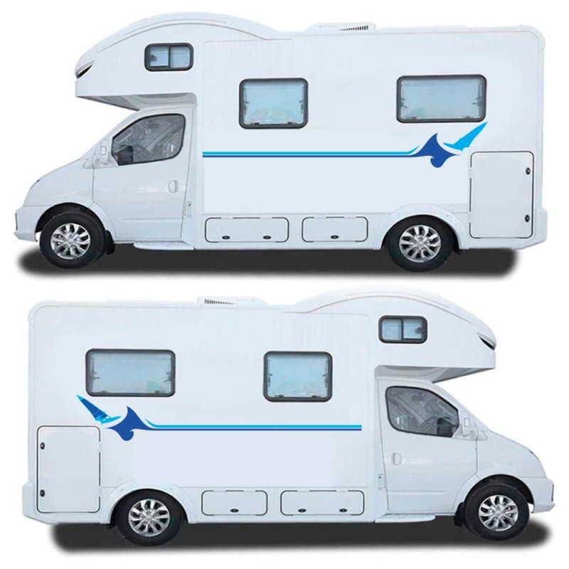 Set Autocollants Pour La Caravane Thème Maritime Mod.1 - Star Sam