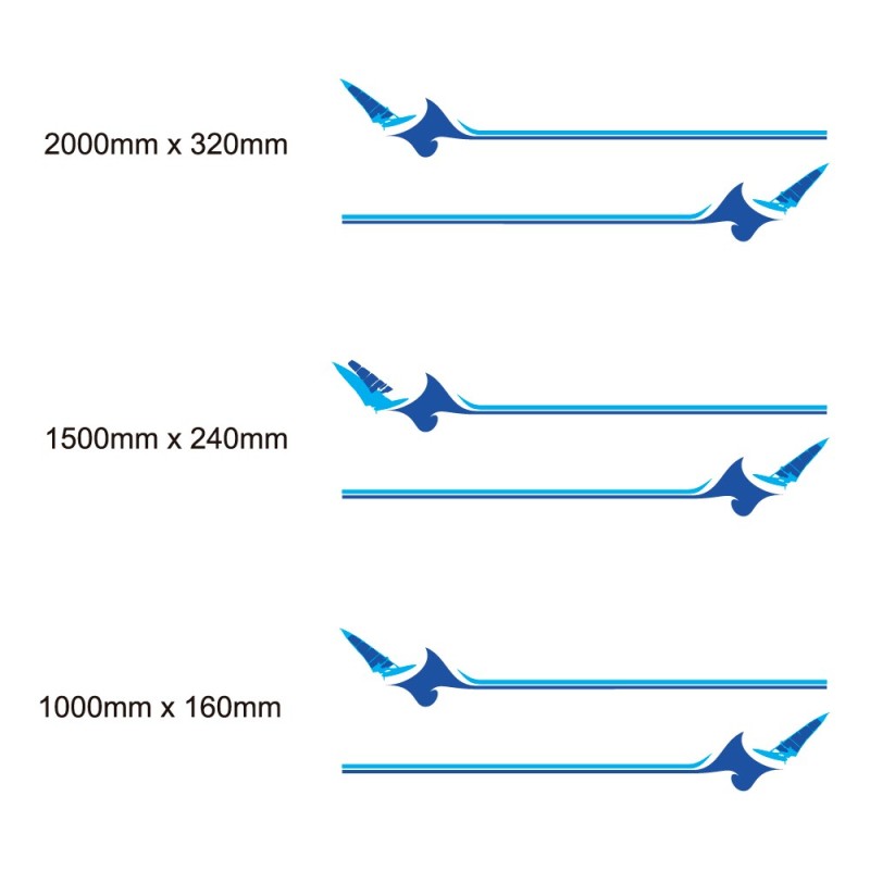 Set Autocollants Pour La Caravane Thème Maritime Mod.1 - Star Sam