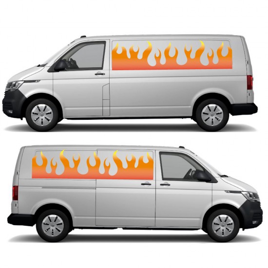 Caravan Sticker Set Flaming Stripes Abstract Style Mod.51 - Star Sam