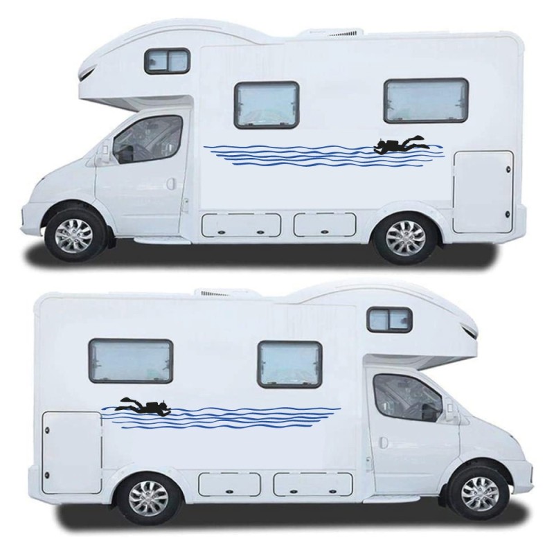 Set Autocollants Pour La Caravane Thème Maritime Mod.5 - Star Sam