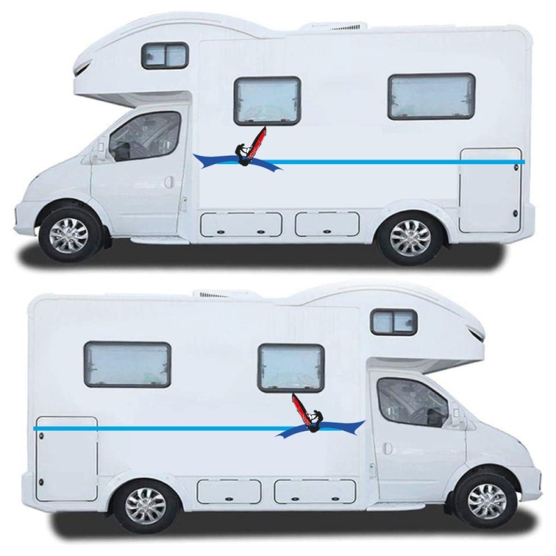 Set Autocollants Pour La Caravane Thème Maritime Mod.6 - Star Sam