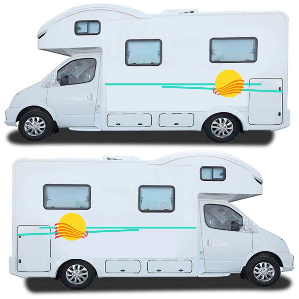 Set Autocollants Caravan Style Abstrait  Mod.53 - Star Sam