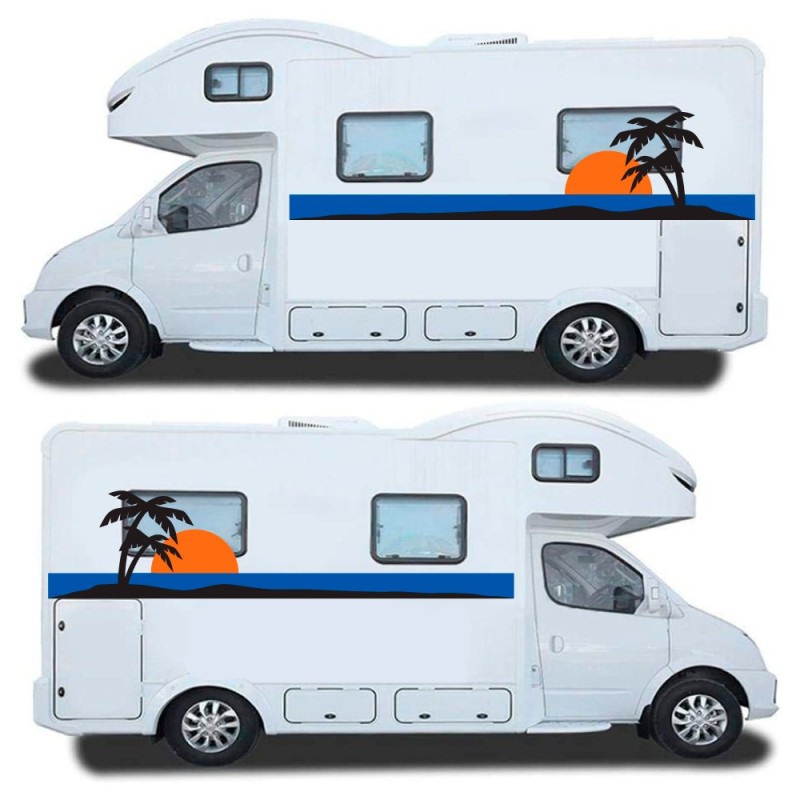 Set Autocollants Pour La Caravane Thème Maritime Mod.8 - Star Sam