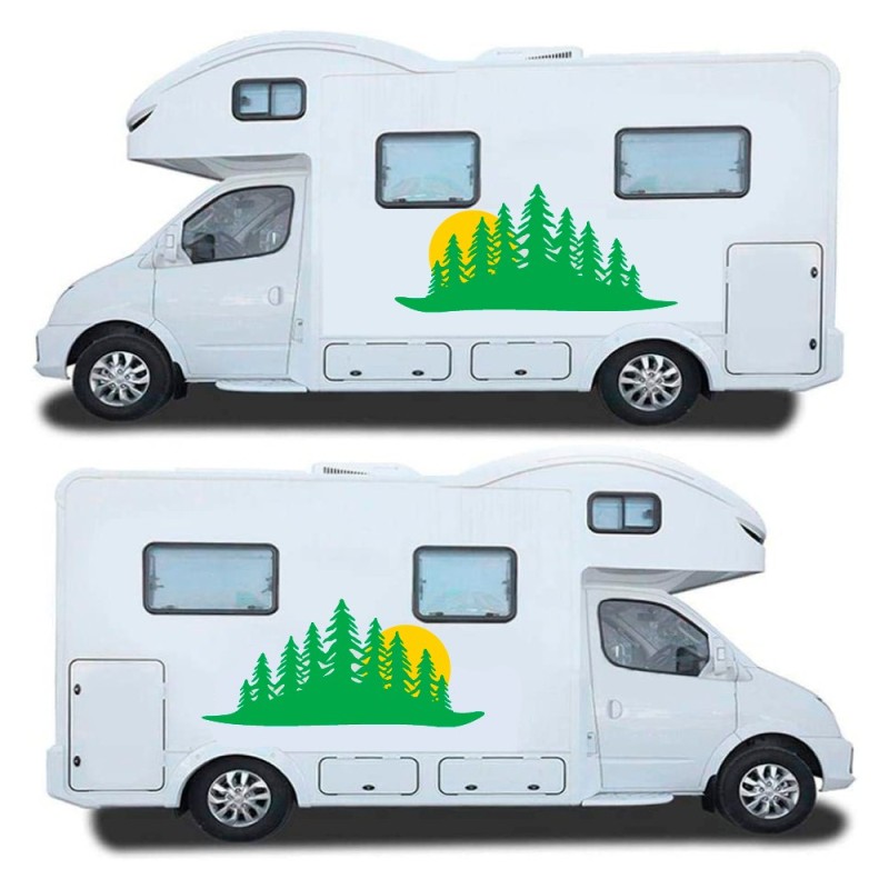 Abstrakt Stil Caravan Aufkleber Set für Wohnwagen Mod.62 - Star Sam