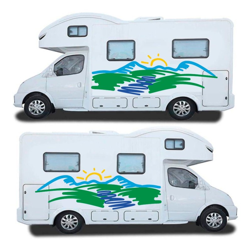 Abstract Style Caravan Sticker Set for Caravans Mod.63 - Star Sam