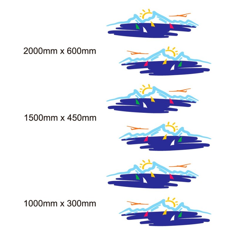 Set Autocollants Pour La Caravane Thème Maritime Mod.9 - Star Sam