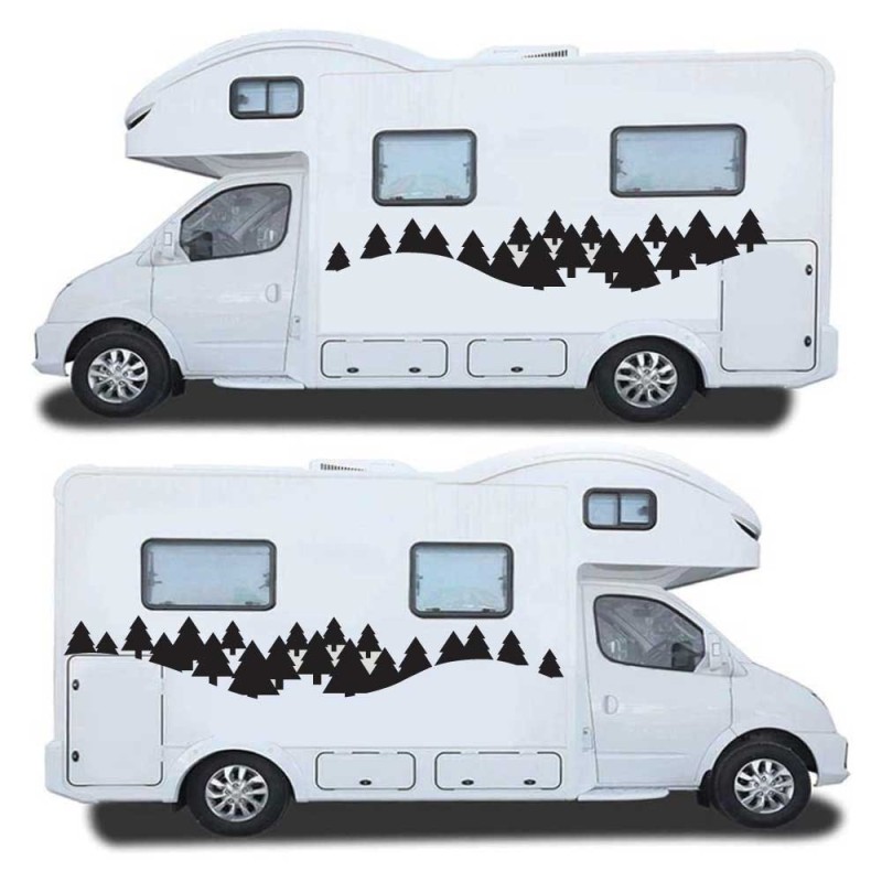 Abstrakt Stil Caravan Aufkleber Set für Wohnwagen Mod.64 - Star Sam