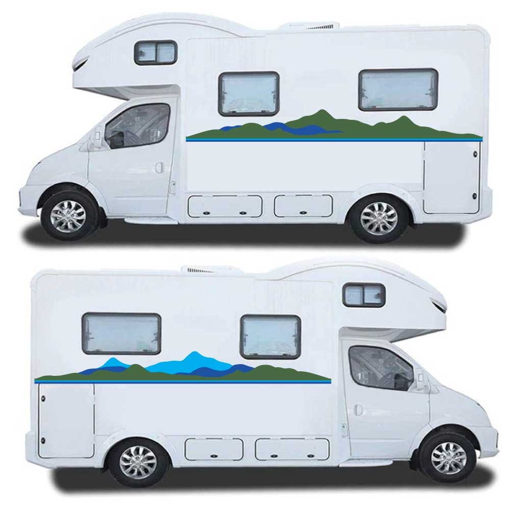 Abstrakt Stil Caravan Aufkleber Set für Wohnwagen Mod.65 - Star Sam