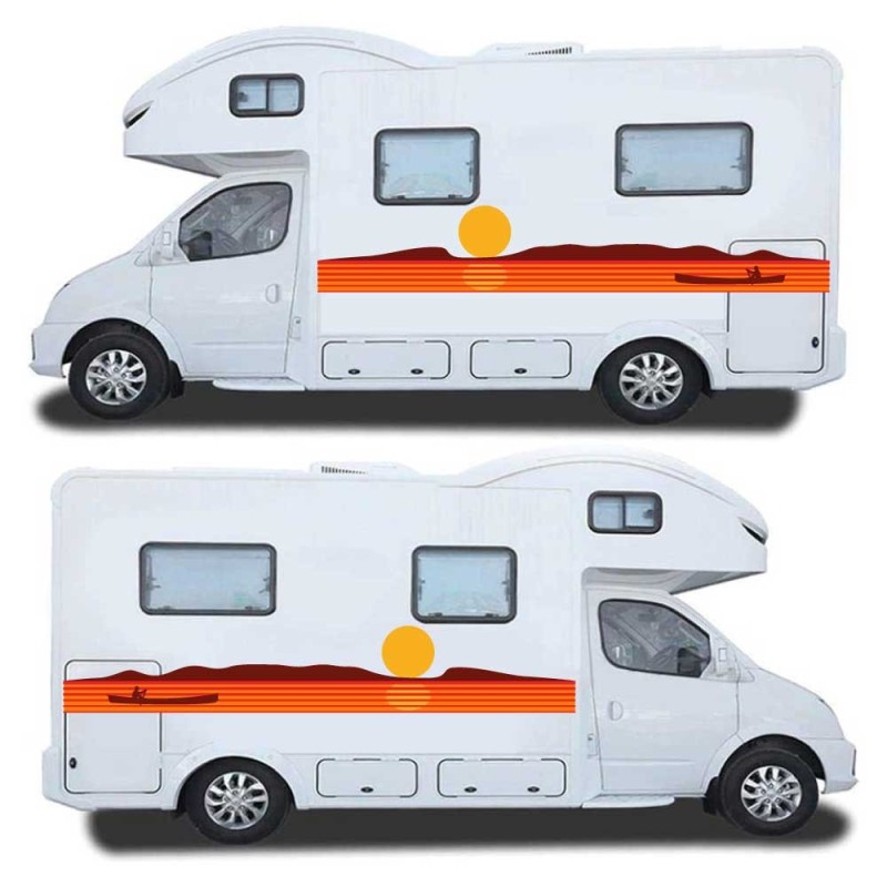 Abstract Style Caravan Sticker Set for Caravans Mod.66 - Star Sam