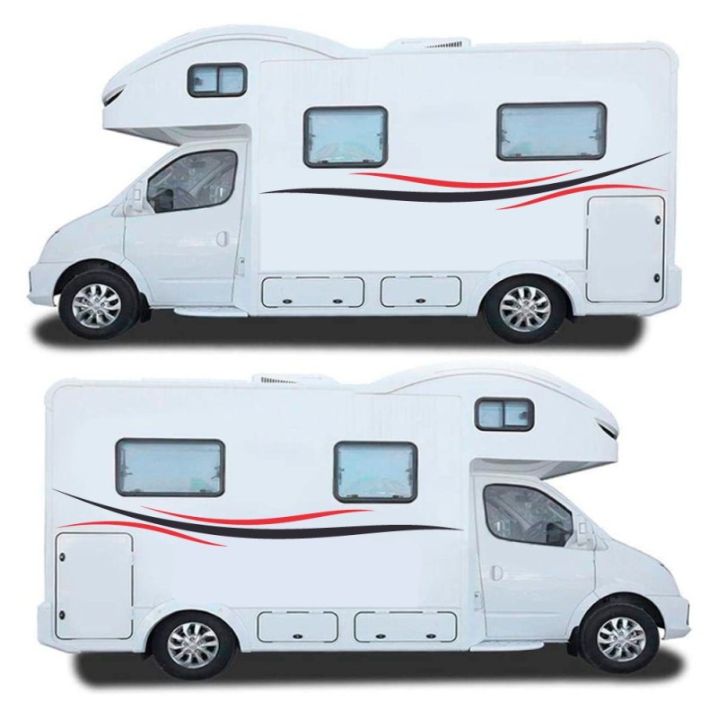 Abstrakt Stil Caravan Aufkleber Set für Wohnwagen Mod.68 - Star Sam