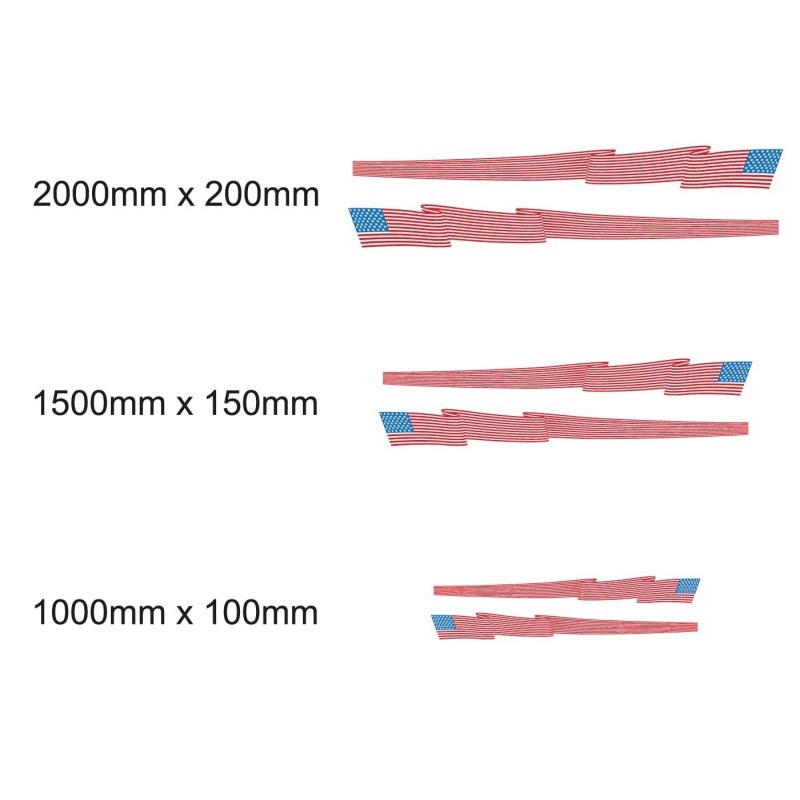 Set Di Adesivi Per La Carovana Della Bandiera USA - Star Sam