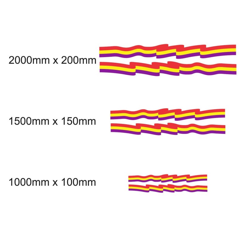 Juego Pegatinas Para Caravanas Bandera Republicana (España) - Star Sam