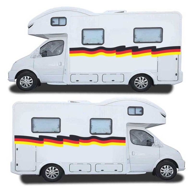 Germany Flag Caravan Stickers Set - Star Sam