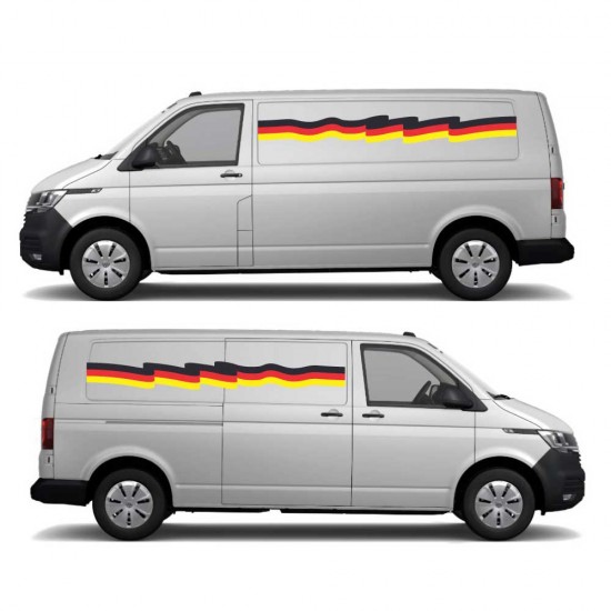 Germany Flag Caravan Stickers Set - Star Sam